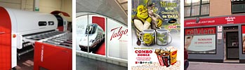 Impresi&oacute;n digital con calidad fotogr&aacute;fica para publicidad y rotulaci&oacute;n, en peque&ntilde;o y gran formato sobre diversos materiales flexibles y r&iacute;gidos.